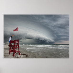 Poster Nuage d'étagère - plage d'Ormond, FL