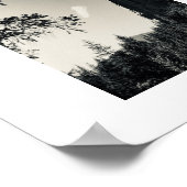 Poster Nuage et rocher Yosemite noir et blanc (Coin)