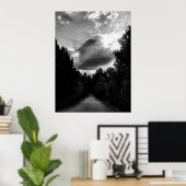 Poster Nuage lenticulaire noir et blanc (Bureau à domicile)