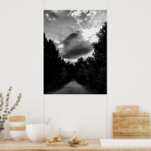 Poster Nuage lenticulaire noir et blanc (Cuisine)