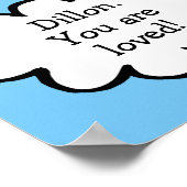 Poster Nuage Personnalisé sur une Corde (Coin)