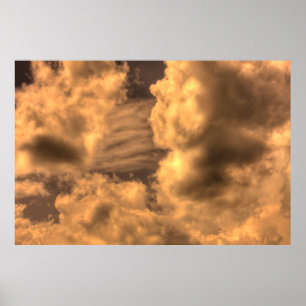 Poster nuage sépia Abstrait fond abstrait, art, arti