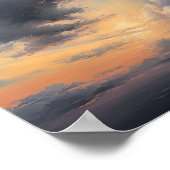 Poster Nuages à Dawn Peinture Art Imprimer l'affiche (Coin)