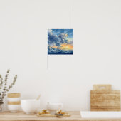 Poster Nuages à Dawn Peinture Art Imprimer l'affiche (Cuisine)