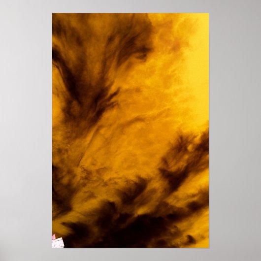Poster Nuages ageux - Or (Devant)