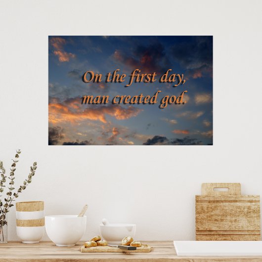 Poster nuages athées (Cuisine)