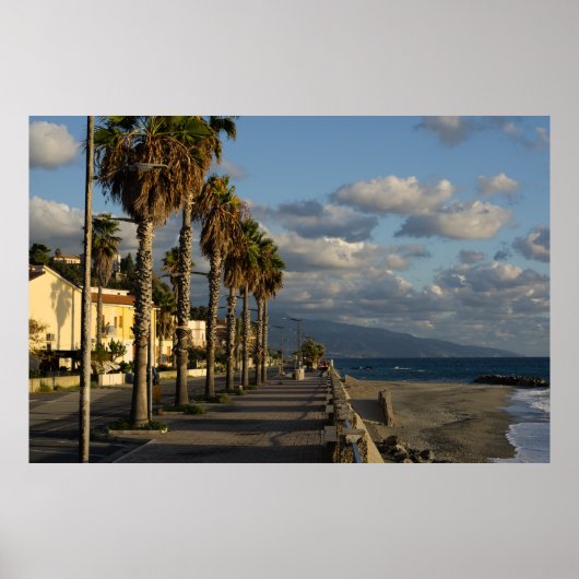 Poster Nuages Au-Dessus Du Bord De Mer (Devant)