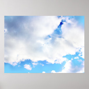 Poster Nuages blancs et ciel bleu