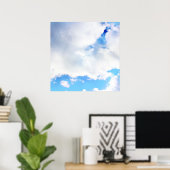 Poster Nuages blancs et ciel bleu (Bureau à domicile)