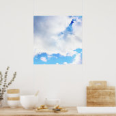 Poster Nuages blancs et ciel bleu (Cuisine)