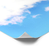 Poster Nuages blancs et ciel bleu (Coin)