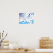 Poster Nuages blancs et ciel bleu (Cuisine)