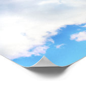 Poster Nuages blancs et ciel bleu (Coin)