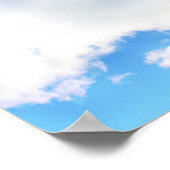 Poster Nuages blancs et ciel bleu (Coin)