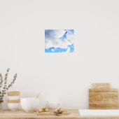 Poster Nuages blancs et ciel bleu (Cuisine)