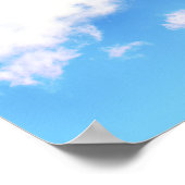 Poster Nuages blancs et ciel bleu (Coin)