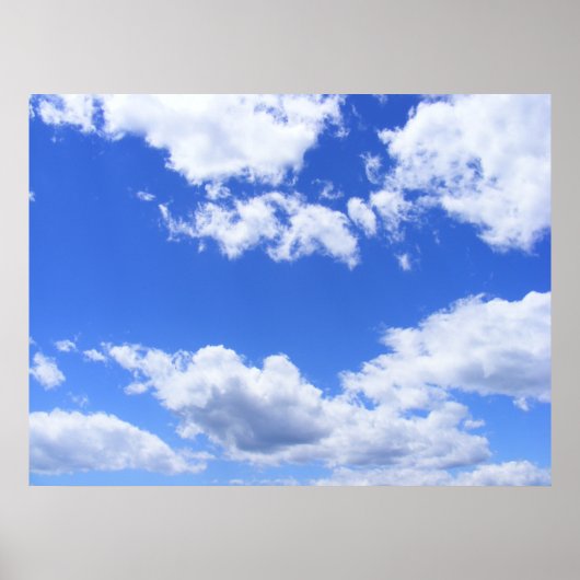 Poster Nuages bleus (Devant)