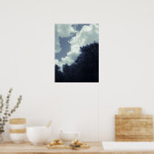 Poster Nuages bleus, ciel et arbres (Cuisine)
