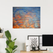 Poster Nuages Blue Orange Mackeral Serpent (Bureau à domicile)