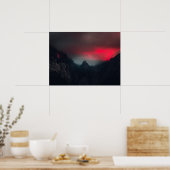 Poster Nuages brûlants, brouillard et montagnes (Cuisine)
