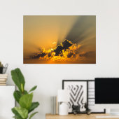 Poster Nuages, ciel et coucher de soleil jaune (Bureau à domicile)