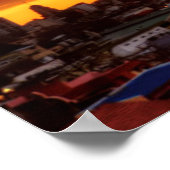 Poster Nuages, Coucher De Soleil Et Rouge (Coin)