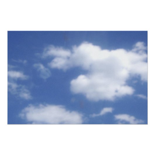Poster nuages dans un ciel bleu (Devant)
