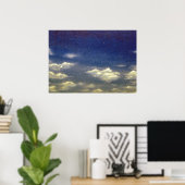 Poster Nuages de coton dans le ciel bleu (Bureau à domicile)