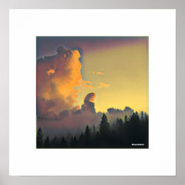 Poster Nuages de coucher de soleil