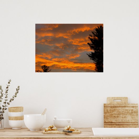 Poster Nuages de coucher de soleil (Cuisine)