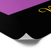 Poster Nuages de coucher de soleil sur les collines viole (Coin)