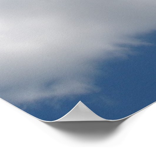 Poster Nuages de Cumulus Puffy dans le ciel bleu (Coin)