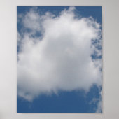 Poster Nuages de Cumulus Puffy dans le ciel bleu (Devant)