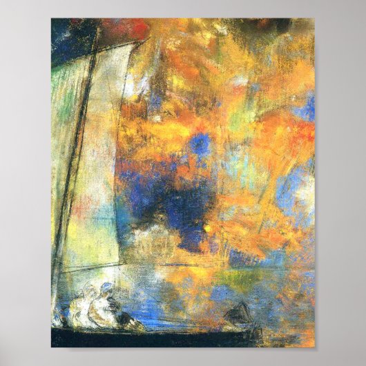 Poster Nuages De Fleur 1903 Par Odilon Redon (Devant)