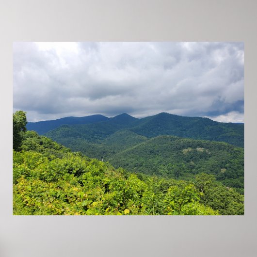Poster Nuages de la promenade Blue Ridge (Devant)