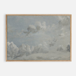 Poster Nuages de moody, grande huile vintage