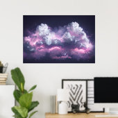 Poster Nuages de Nébuleuse dans le ciel nocturne (Bureau à domicile)