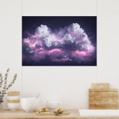 Poster Nuages de Nébuleuse dans le ciel nocturne (Cuisine)
