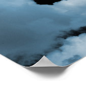 POSTER NUAGES DE PLEINE LUNE BLEU (Coin)