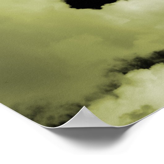 Poster NUAGES DE Pleine lune JAUNE (Coin)