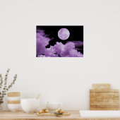 POSTER NUAGES DE PLEINE LUNE POURPLE (Cuisine)