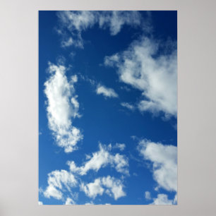 Poster nuages de sucrerie de coton