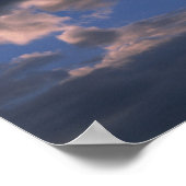 Poster Nuages de tempête contre ciel bleu (Coin)