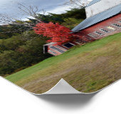 Poster Nuages de tempête sur la grange du Vermont (Coin)
