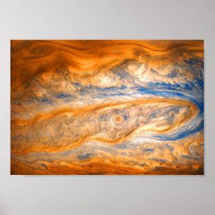 Poster Nuages de tourbillonnement de Jupiter