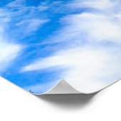 Poster Nuages délicats - Bleu (Coin)