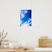 Poster Nuages délicats - Bleu (Cuisine)