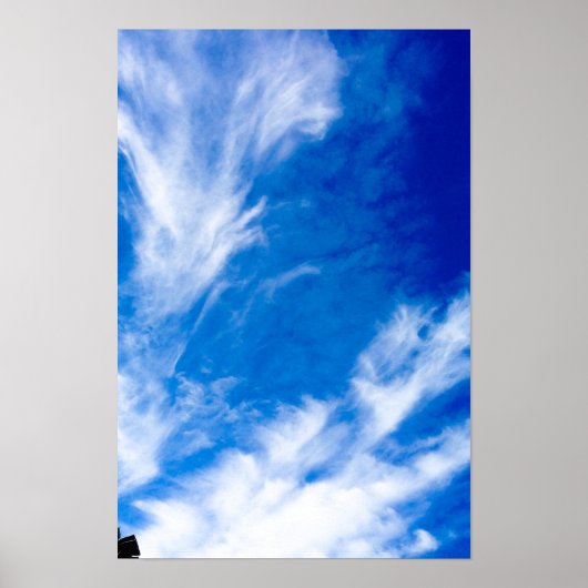 Poster Nuages délicats - Bleu (Devant)