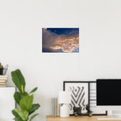 Poster Nuages dorés au coucher du soleil (Bureau à domicile)