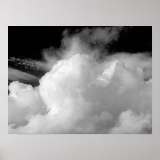 Poster Nuages dramatiques (B&W) (Devant)